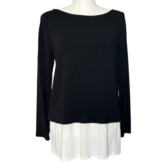 J. Jill Sweaters - J. Jill Wearever Collection Women’s Black with White Sweater Size MP